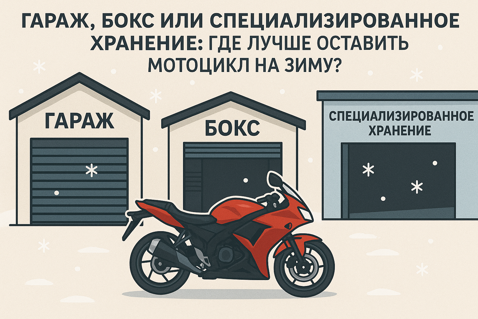 Где хранить мотоцикл зимой