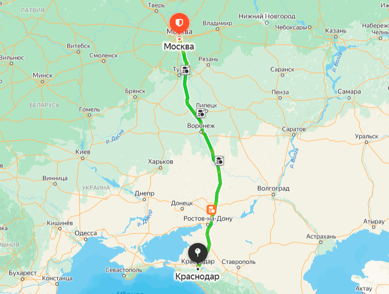 перевозки в Краснодар
