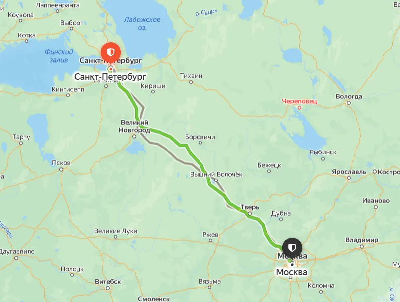перевозки в Питер